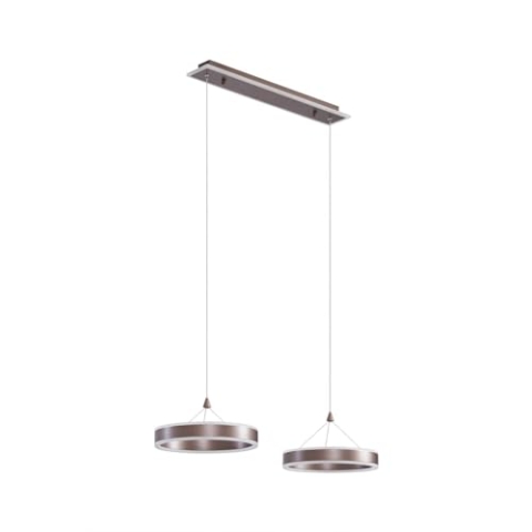 Lucande LED Kolo dimmbar (Modern) in Braun (2 flammig,) Wohnzimmerleuchte