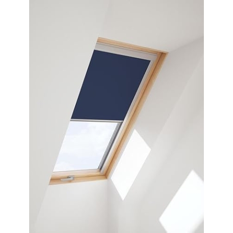 RoofLITE+ Verdunkelungsrollo für Dachfenster | Dunkelblau | VELUX SK06 und S06 | FAKRO, ARON, OptiLight 114/118 | DAKEA, Dakstra, S6A | Balio S6R