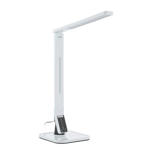 Lindby LED Tischlampe 'Eleni' (Touchdimmer) dimmbar (Modern) in Weiß u.a. für Arbeitszimmer & Büro (1 flammig,) - Tischleuchte, Schreibtischlampe, Nachttischlampe, Touch Lampe