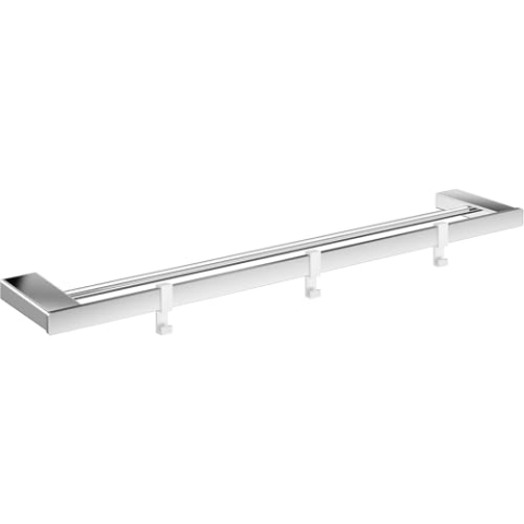 Emco loft Doppelbadetuchhalter 600mm, Plus 3 Haken, Chrom
