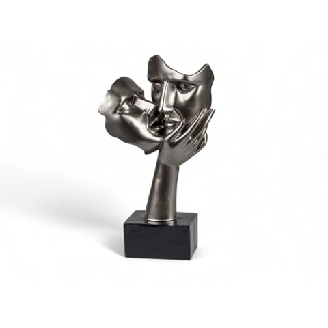 formano Deko Liebespaar auf Sockel Metallic 39 cm Skulptur Figur Statue Paar