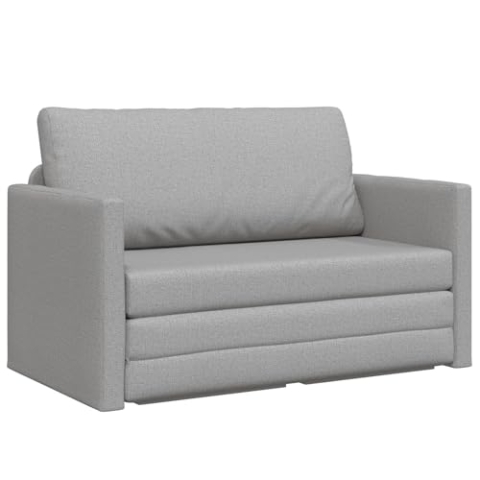 vidaXL Floor Sofa Bed 2-in-1 Cloud Grey 124x71x78 cm Stoff