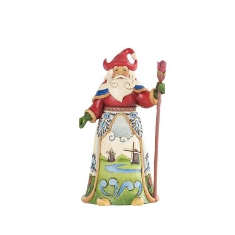 Jim Shore for Enesco Heartwood Creek Dekofigur Russischer Weihnachtsmann aus Kunstharz, 7 cm, Steinoptik, Mehrfarbig