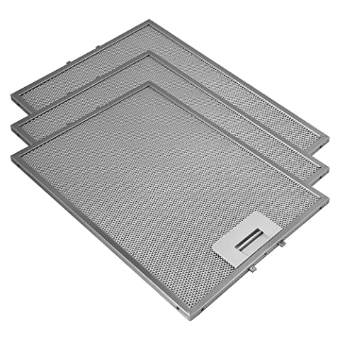 AllSpares Metallfilter (x3) für Dunstabzugshauben geeignet für Pelgrim 88019356 / 46219 (327x247mm)