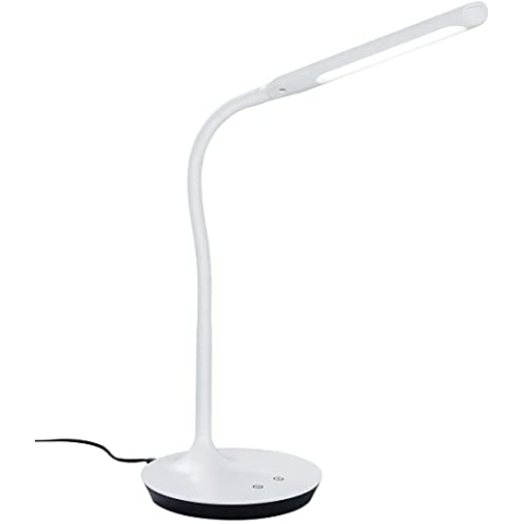 Trio Leuchten LED Tischleuchte Polo 527090131, Kunststoff weiß matt, inkl. 5 Watt LED, 4-fach Touch Dimmer, 40 x 16.39 x 41 cm