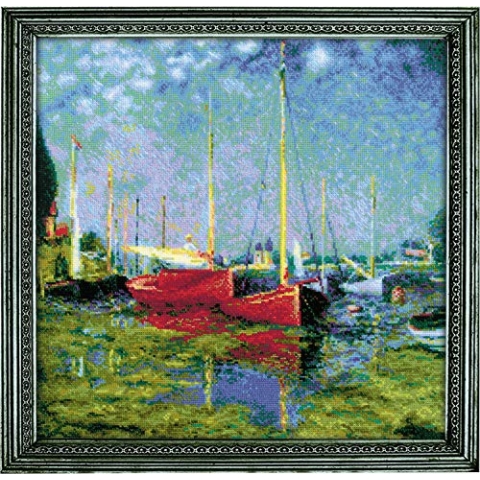 Riolis Kreuzstichpackung "Argenteuil nach der Malerei von C. Monet", Zählmuster