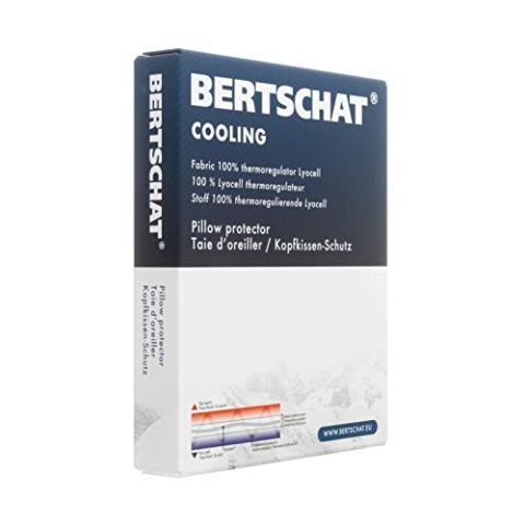 BERTSCHAT Kühlende Kissenbezug - Kühlkissenbezug zum schlafen - Bettwäsche kühlend - Kühlender kopfkissenbezug - Verhindert Hautreizungen - 100% thermoregulierendes Lyocell - Waschbar