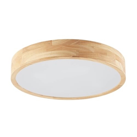 Lindby Deckenlampe Tanju (Landhaus, Vintage Rustikal) aus Holz (4 flammig E27) - Deckenleuchte Lampe Wohnzimmerleuchte