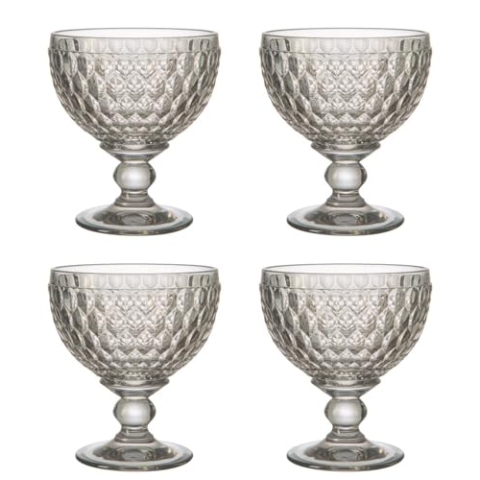 Villeroy & Boch Boston Grau Kristall Sektschale 4er Set 398ml