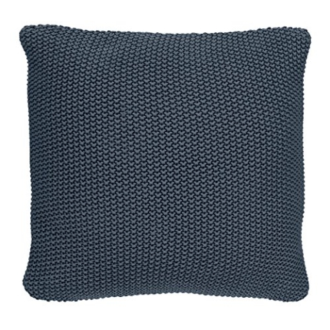 Marc O Polo Strick Dekokissen Plaid Nordic Knit Smoke Blue Dekokissen 50x50 cm