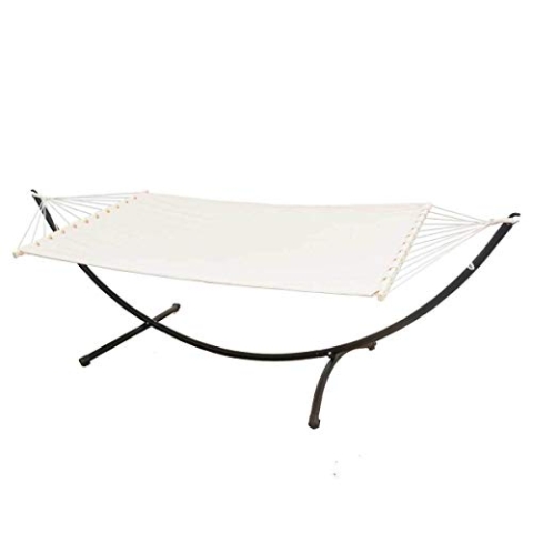 AMANKA 200x120 Liegefläche: XXL Hängematte mit Gestell bis 120kg - 300cm Hängemattenständer Outdoor - Doppel Hängematte für Garten mit Gestell Hängeliege mit Gestell Hängematte mit Hängemattengestell