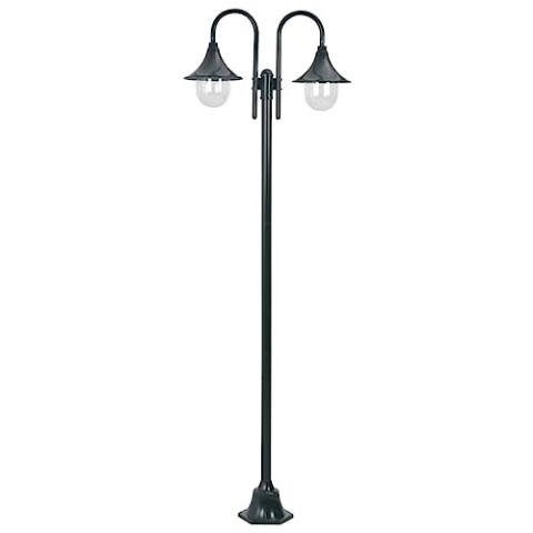 vidaXL Pollerleuchte Dunkelgrün Gartenleuchte Standleuchte Wegeleuchte Lampe