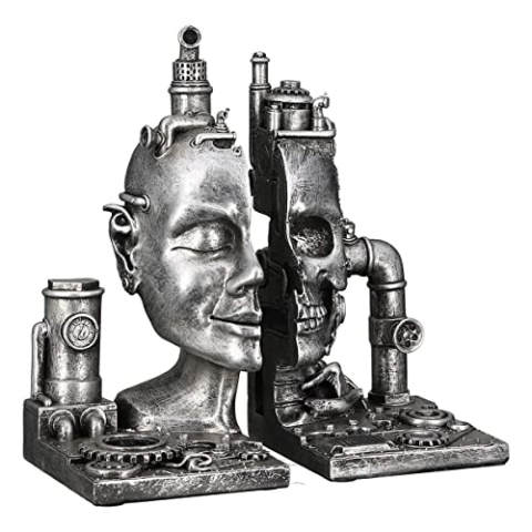 Casablanca Buchstütze - Steampunk Skull - 2 Fach Sortiert