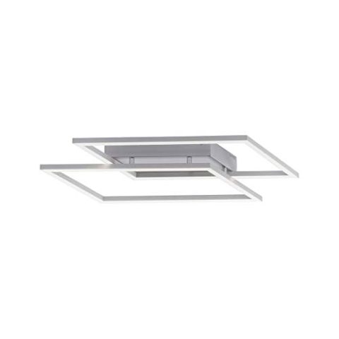 Paul Neuhaus INIGO 8192-55 LED-Deckenleuchte Edelstahl 24W Warmweiß Dimmbar ueber Lichtschalter, Me