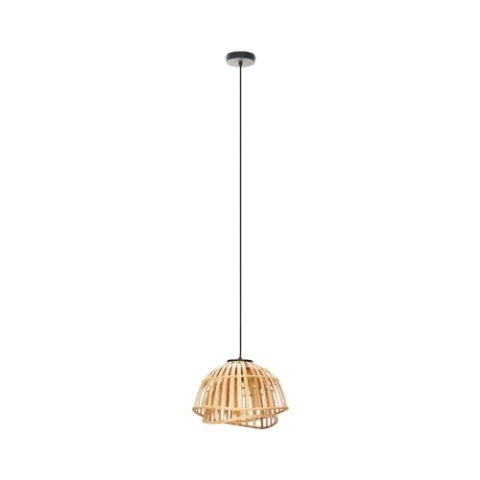 Lindby Esstisch Pendelleuchte Bambus, Hängelampe Natur Wohnzimmerlampe 1x E27 max. 15W ohne Leuchtmittel Hängeleuchte Esszimmerlampe Schlafzimmer