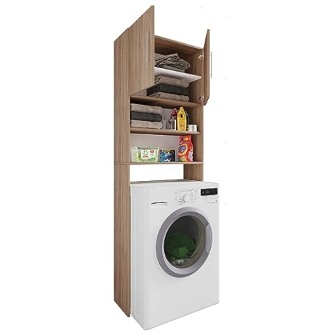 VCM Holz Überbauschrank Waschmaschine Überbau Schrank Waschmaschinenschrank Jutas Sonoma-Eiche