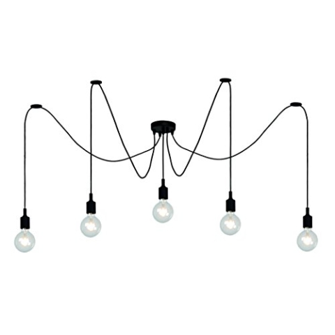 LUCIDE FIX - Pendelleuchten - 5xE27 - Schwarz