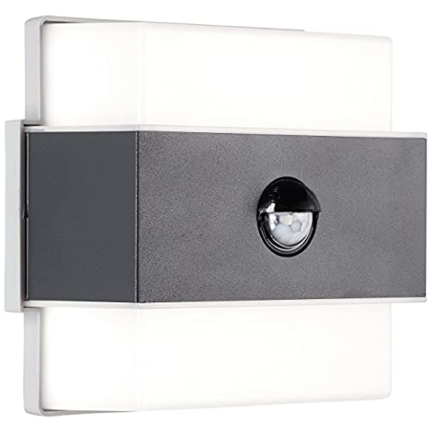 Brilliant Lampe, Archie LED Außenwandleuchte Bewegungsmelder anthrazit, Metall/Kunststoff, 1x 7.5W LED integriert, (650lm, 4000K), A
