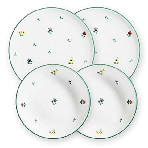 GMUNDNER KERAMIK Dinner for two Classic Geschirrset Streublume Geschirr, handgemacht in Österreich