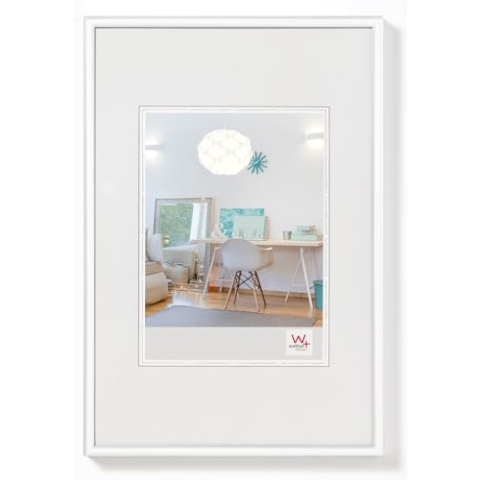 walther design Bilderrahmen weiss 59,4 x 84 cm (DIN A1)New Lifestyle Kunststoffrahmen KV684W
