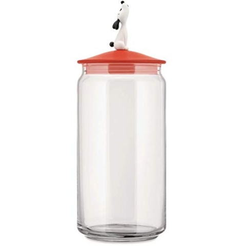 Alessi LULA' JAR,BARATTOLI CANI RO, thermoplastischem Harz,Glas, Mehrfarbig, One Size