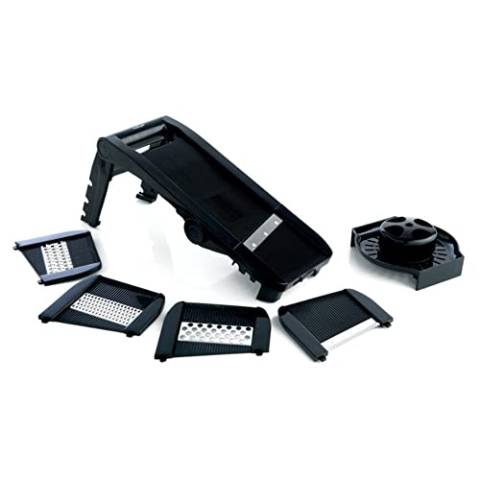 Mastrad Gemüsehobel - Gemüseschneider - mit hochwertigen Klingen aus Edelstahl – Gurkenhobel- Scheibenschneider -Gemüsehobel -Kartoffelschneider- Karottenhobel -Pommesschneider