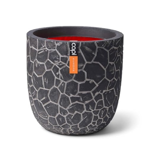Capi Europe - Blumentopf Kugel Clay NL - 43x41 - Anthrazit - Öffnung Ø35 - Blumentopf für den Innen- und Außeneinsatz - Bruchsicher - 100% recycelbar - KATC933