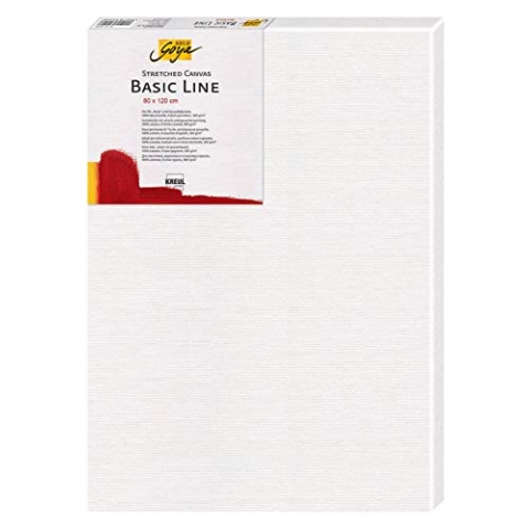 KREUL 680120 - Solo Goya Stretched Canvas Basic Line, Keilrahmen ca. 80 x 120 cm, mit Leinwand aus Baumwolle 4 fach grundiert, ideal für Öl, Acryl-und Gouachefarben