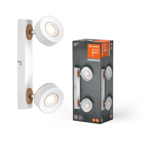 LEDVANCE DECOR SPOT PLUTO, 9,6W, 615lm, weiß, Spotleuchte, verstellbare Köpfe, vielseitig anwendbar, Innenraumspot, warmweiße Lichtfarbe, hochwertige Optik, einfache Montage
