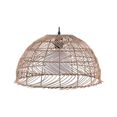 Pendelleuchte im Kolonialstil Rattan Leuchte natürlich Selenge