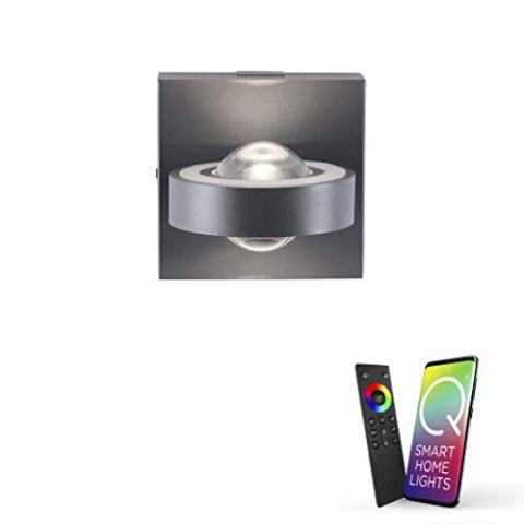 Paul Neuhaus Q-MIA 9185-13 Smart Home LED-Wandleuchte Up & Down Lichteffekt, Alexa kompatibel, RGB CCT Farbwechsel, dimmbar