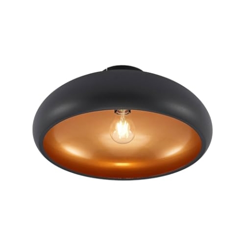 Lindby Deckenlampe Gerwina (Modern) in Schwarz aus Metall (1 flammig, E27) - Deckenleuchte Lampe Wohnzimmerleuchte