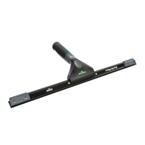 UNGER ErgoTec Ninja Fensterwischer 40° (Breite 35 cm, ergonomischer Griff, mit Soft-Gummi, Zwei Gummi Positionen, Fensterabzieher mit Schwenkfunktion) EN350, Schwarz