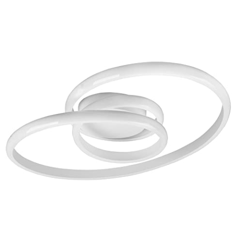 Reality Leuchten LED Deckenleuchte Sansa R62751131, Metall Weiß matt, inklusiv 18.5 Watt LED, Switch Dimmer