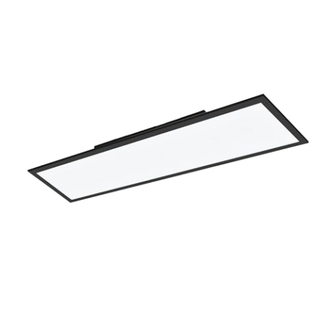 EGLO connect.z Smart-Home LED Panel Salobrena-Z, L x B 120 x 30 cm, ZigBee, App und Sprachsteuerung Alexa, Lichtfarbe einstellbar (warmweiß-kaltweiß), dimmbar, Alu Deckenlampe schwarz