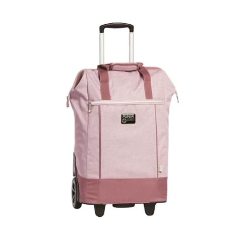 Punta® Einkaufstrolley Big Wheel 40L | großer & Stabiler Einkaufsroller mit XL-Rädern | leise & leichtgängig | Einkaufstrolley modern & vielseitig für Einkauf & Transport – Altrosa