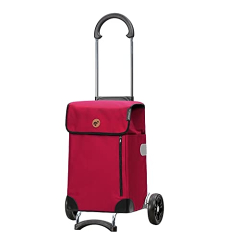 ANDERSEN Einkaufstrolley - Scala Shopper Weda rot 36 L Handwagen,langlebig,Tasche abnehmbar, klappbar, leichtgängig, leise Räder