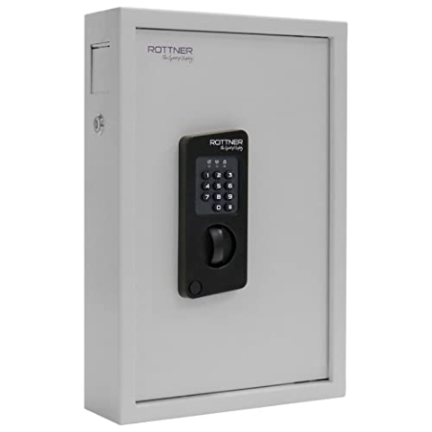 Rottner Schlüsseltresor Fabio 48 Stahl Elektronikschloss Notöffnung möglich 48 Schlüsselanhänger gratis Hakenleiste verstellbar inkl. Befestigungsmaterial