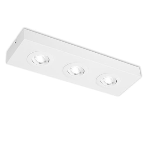 BRILONER – LED Deckenlampe mit einstellbarer Lichtfarbe, LED Deckenleuchte Schwenkbar, Lampe, Unterbauleuchte Küche, Wohnzimmerlampe, Aufbauleuchte, Weiß 3er