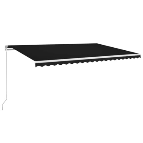 vidaXL Gelenkarmmarkise Einziehbar mit LED Markise Sonnenmarkise Balkonmarkise Sonnenschutz Sichtschutz Fenster Terrasse Garten 500x300cm Anthrazit