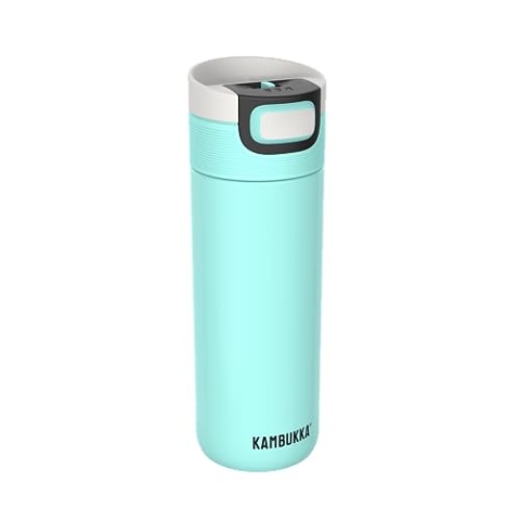 Kambukka - Trinkflasche Kinder - 400 ML - Wasserdicht - Flecken- und Geruchs-resistent - Langlebig und stoßfest - Spülmaschinenfest – Trinkflasche mit Strohhalm- Modell "Lagoon Kiss A Frog"