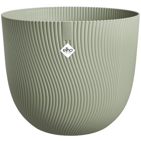elho Sereh Rund 40 - Blumentopf für Innen und Außen - 100% Recyceltem Plastik - Ø 39.0 x H 33.3 cm - Grün/Skandinavisches Grün