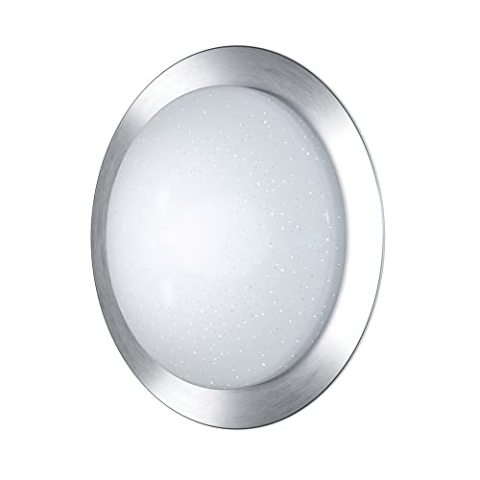 LEDVANCE LED Wand- und Deckenleuchte mit Sternenhimmel Optik für Innen, Lichtfarbe änderbar (2700K-6000K), Dimmen und Nachtlichtfunktion per Fernbedienung steuerbar, 580mm Durchm., ORBIS TRAY SPARKLE