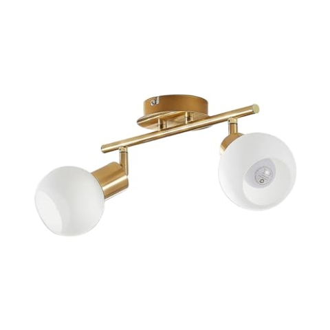 Lindby Deckenlampe 'Elaina' (Modern) in Gold/Messing aus Metall u.a. für Wohnzimmer & Esszimmer (2 flammig, E14) - Deckenleuchte, Lampe, Wohnzimmerlampe