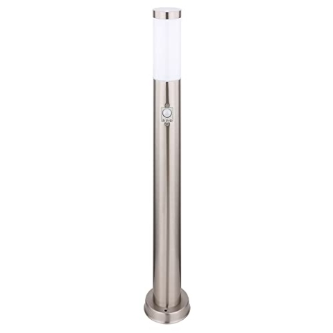 GLOBO Design Außen Steh Leuchte Terrassen Edelstahl Sockel Garten SENSOR Lampe silber 31588S