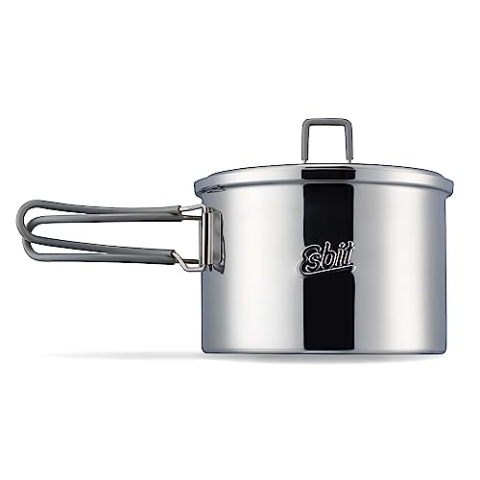 Esbit Outdoor Kochtopf 1600 ml - Camping Topf aus hochwertigem Edelstahl - inkl. Deckel mit praktischer Aufhängung