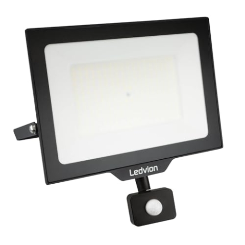 Ledvion - LED Flutlichter mit Bewegungsmelder, 150 Watt, 4000K, 18000 Lumen, IP44, Mit Schnellanschluss & 2 Jahre Garantie