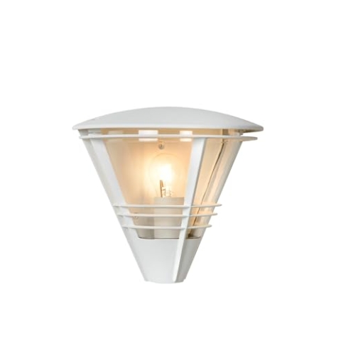 LUCIDE LIVIA - Wandleuchte Innen/Außen - 1xE27 - IP44 - Weiß