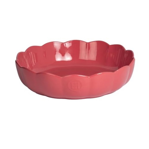 Emile Henry Runde Kuchenform/Kuchenform aus Keramik, Rosa, 27 cm