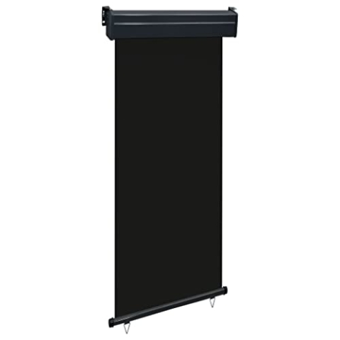 vidaXL Balkon Seitenmarkise Senkrechtmarkise Sonnenschutz Sichtschutz Windschutz Markise Außenrollo Balkonrollo Beschattung 85x250cm Schwarz